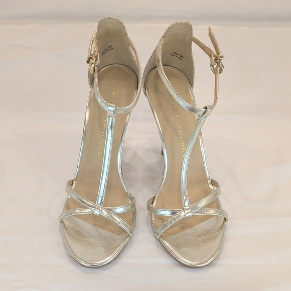 Sparkling Chinese Laundry Metallic Gold Heels - Picture 2 of 6